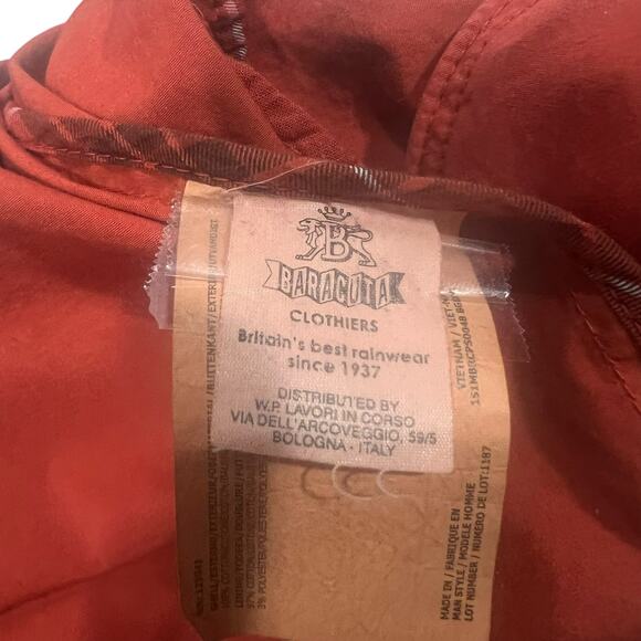 Vintage BARACUTA Men’s Jacket Burnt Orange England SZ 36/S Excellent Condition - Picture 4 of 8